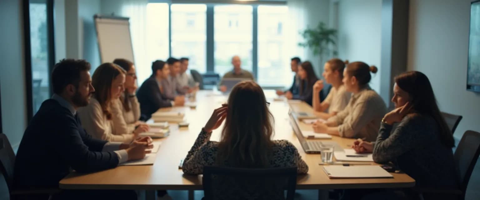 Professionals improving self-awareness in group work through team collaboration exercises