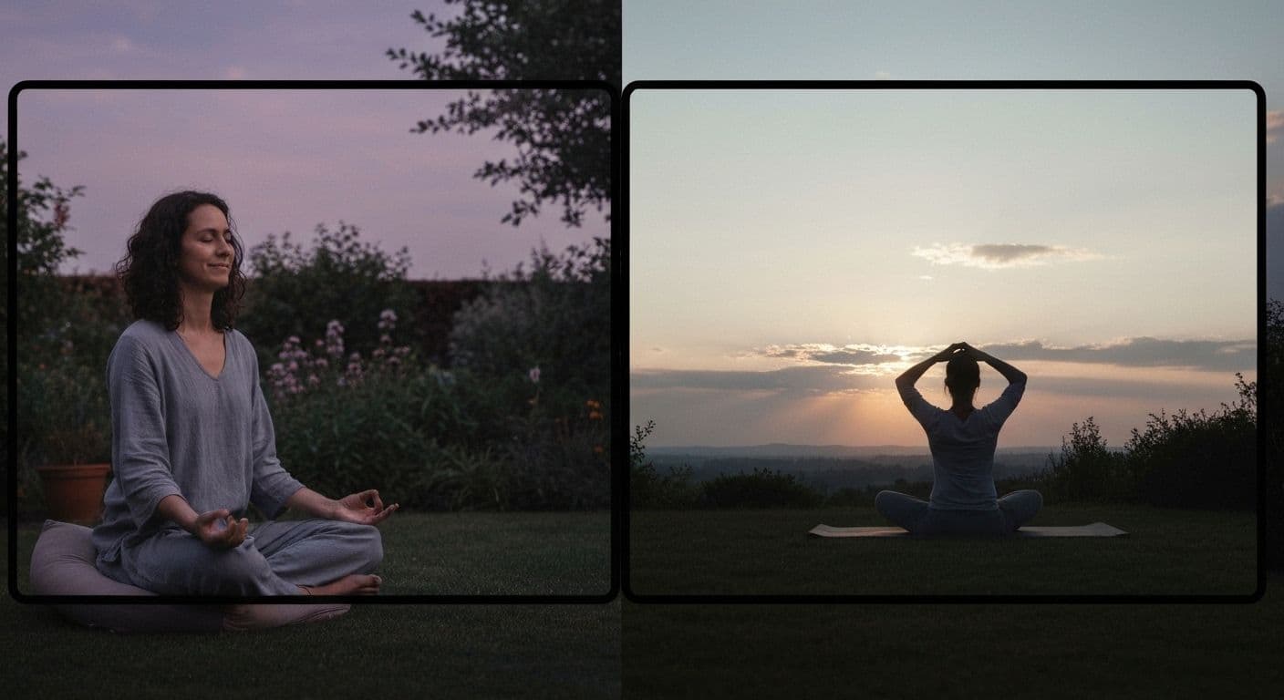 Person practicing self-awareness and self-care through mindful reflection and personalized wellness activities