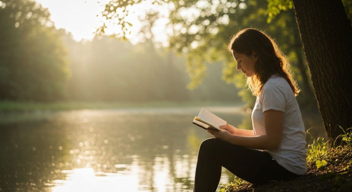 Person writing in journal using prompts for grief to process emotions and find healing