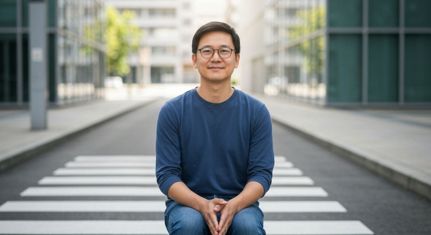 Person breaking free from too much self awareness and overthinking to take confident action