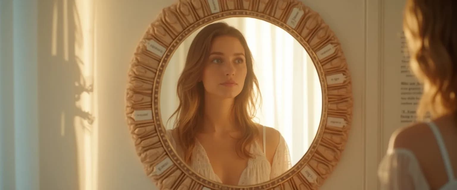 Person practicing mirror work exercises to build self-esteem awareness