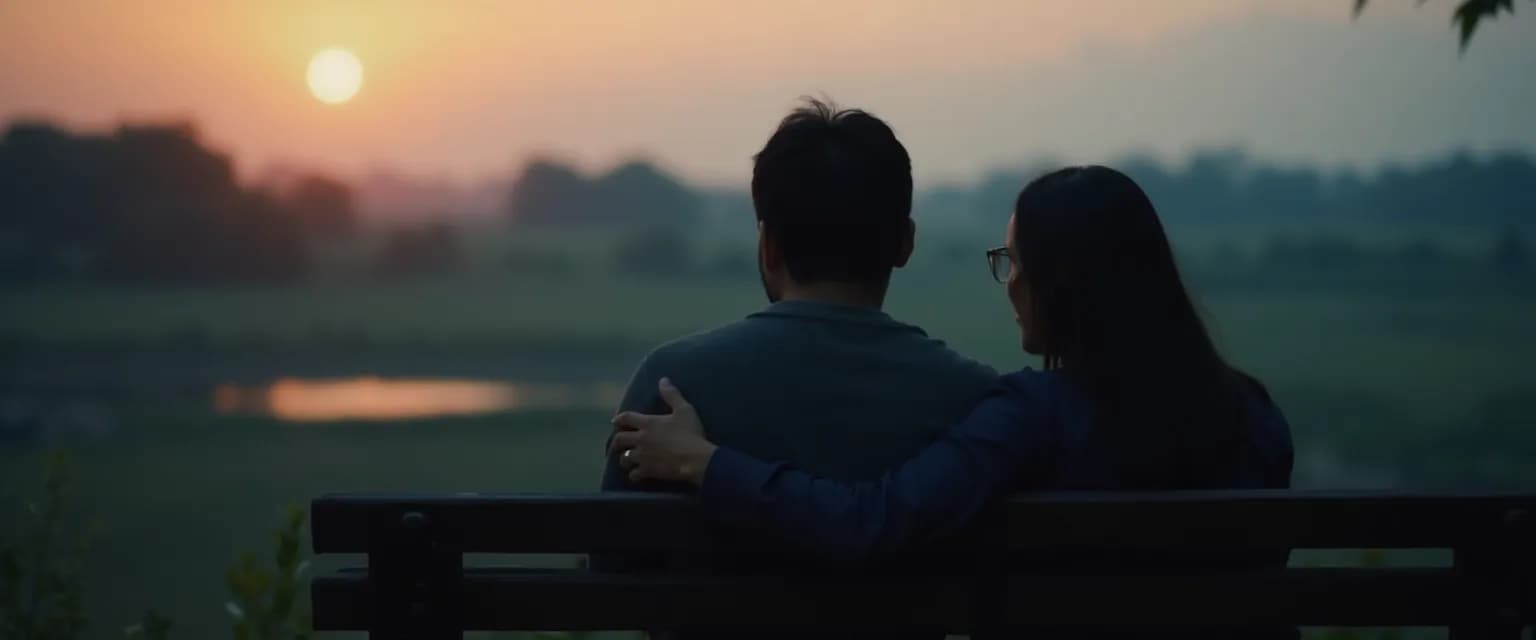 Friend providing silent support when a loved one is lost