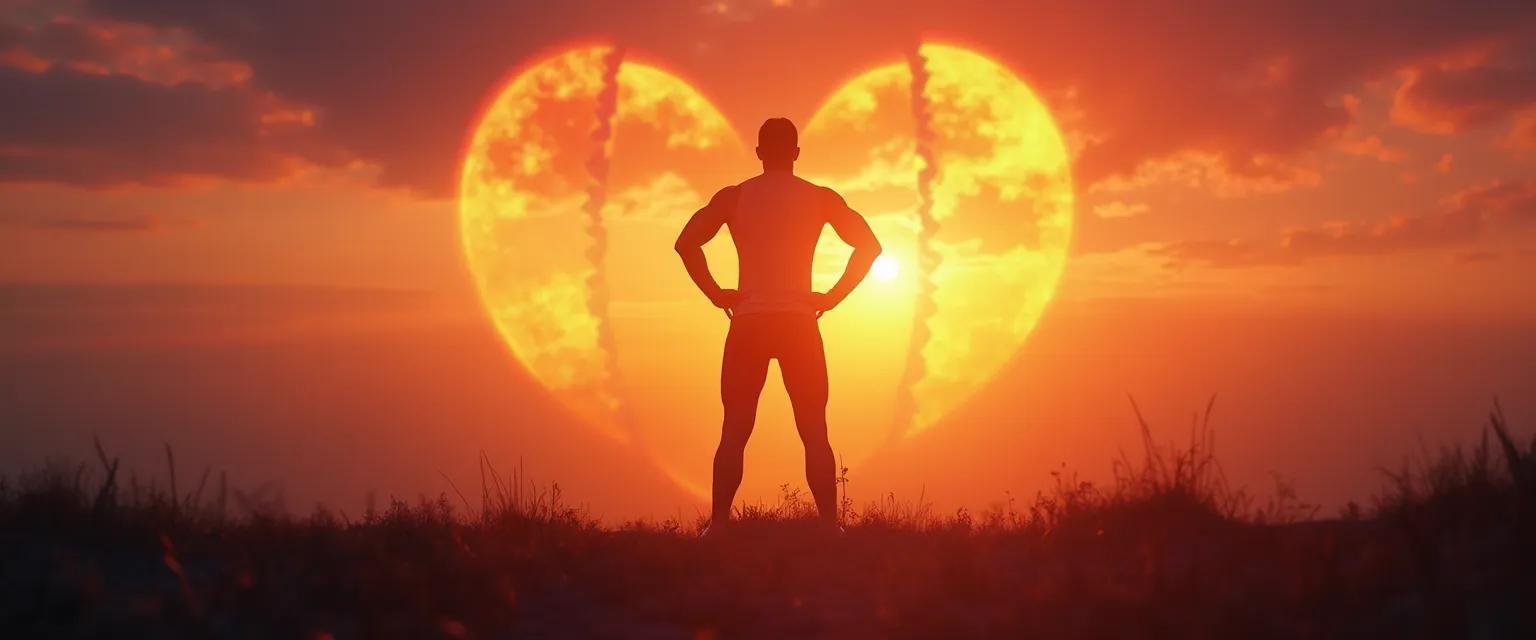 Person performing heartbreak help workout exercises for emotional healing and physical strength