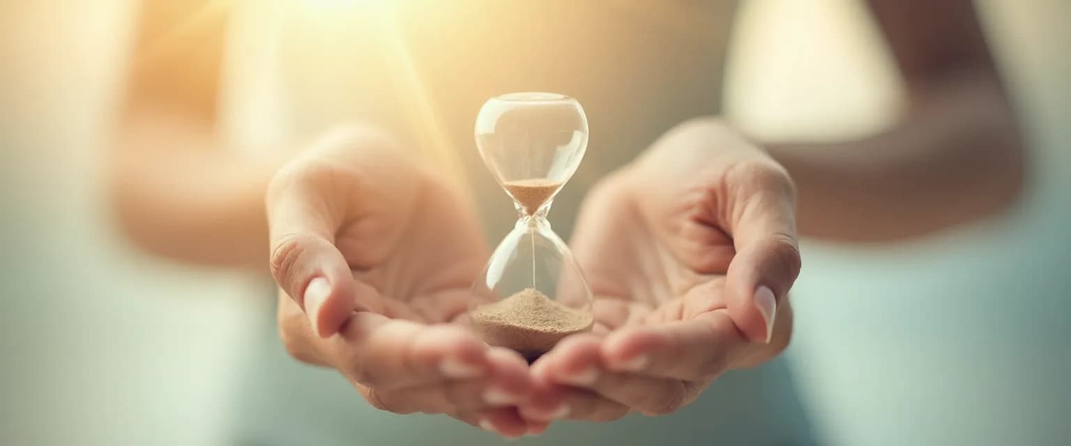 Person performing quick mindfulness exercises at desk for instant mental reset
