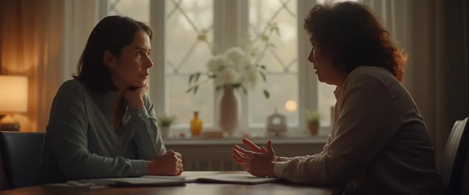 Two people engaged in positive EQ communication during what was previously a difficult conversation