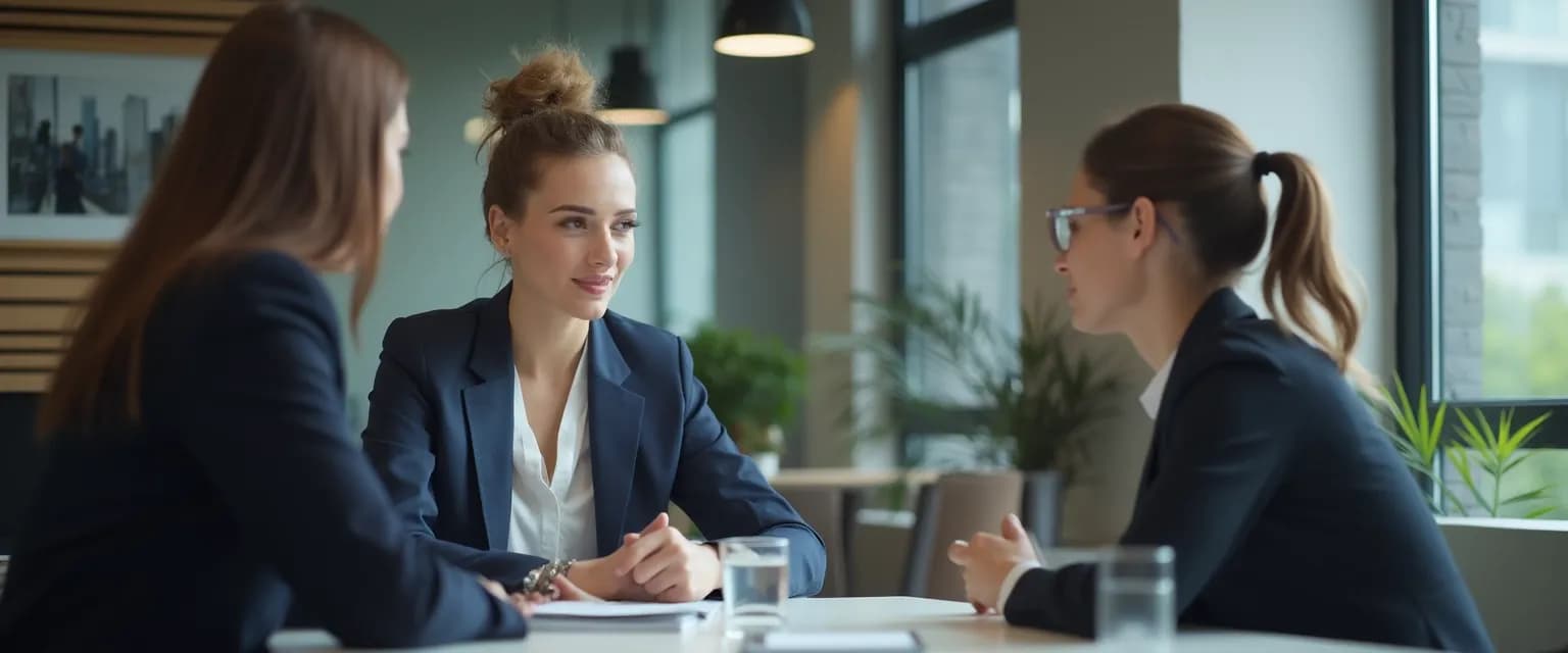 Business professionals using emotional intelligence in communication during negotiation