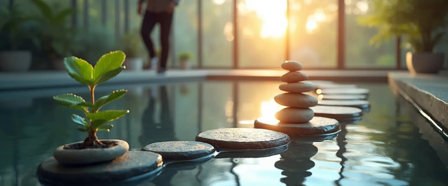 Professional practicing micro-habits for building resilience at work