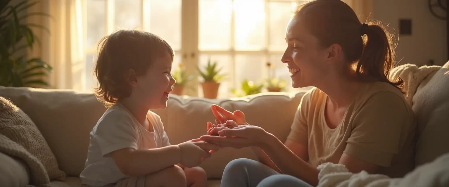 Parent and child discussing feelings to build emotional intellect through conversation