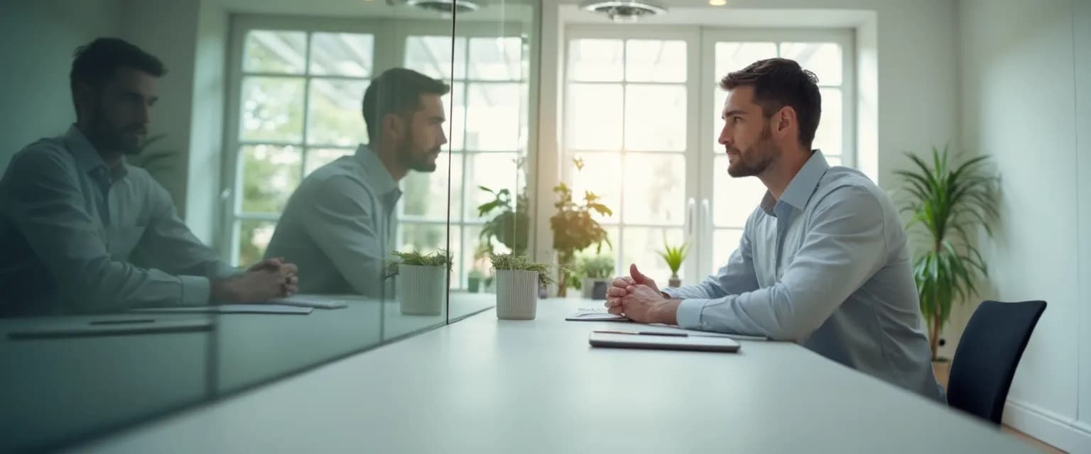 Manager practicing self-awareness exercises to improve leadership skills