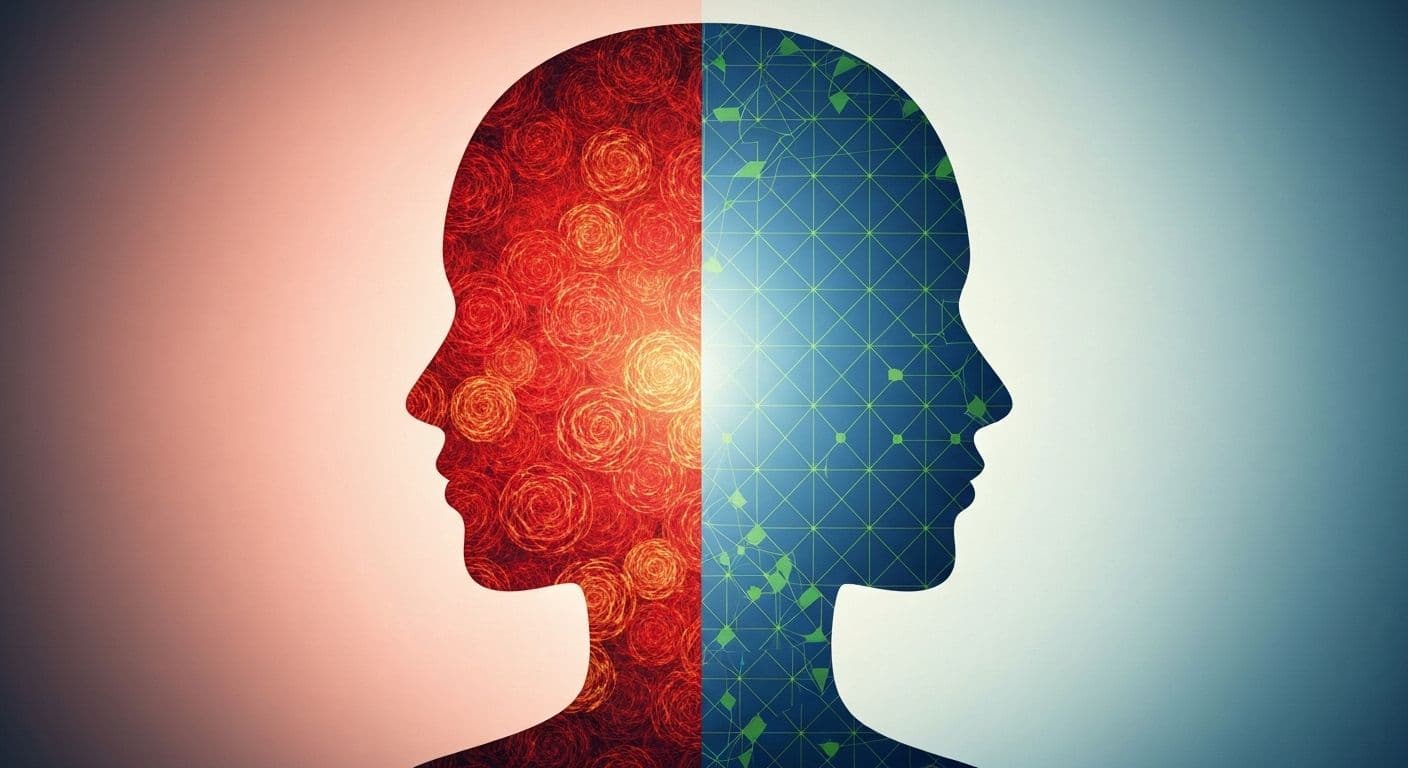 Person practicing breathing technique to calm emotional mind during conflict