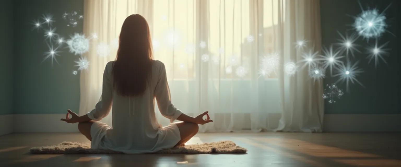 Person practicing daily self-awareness intelligence exercises through reflection