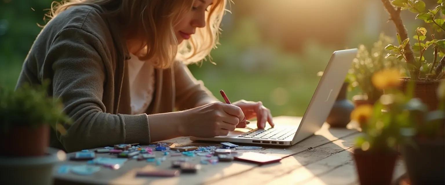 Person engaged in hobby activities to get over a breakup fast