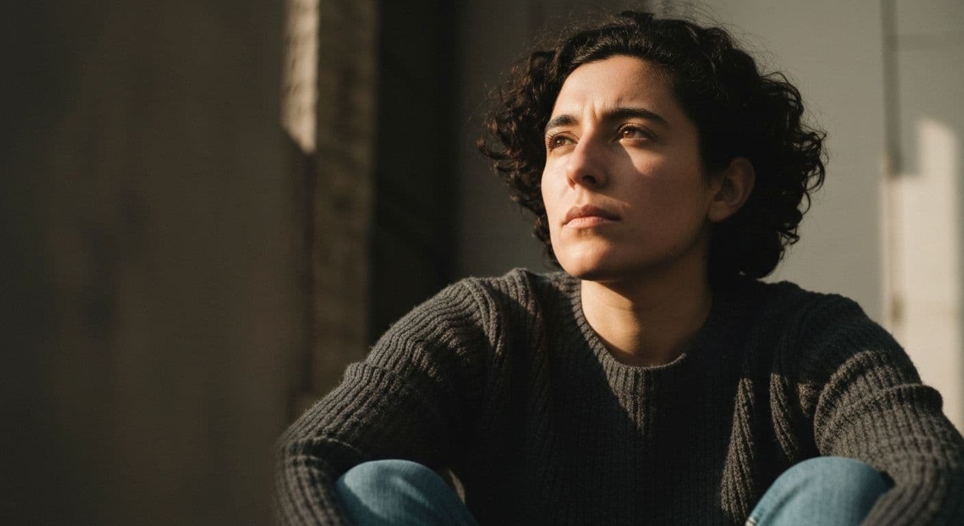 Person reflecting on their habits demonstrating self help awareness for lasting behavior change