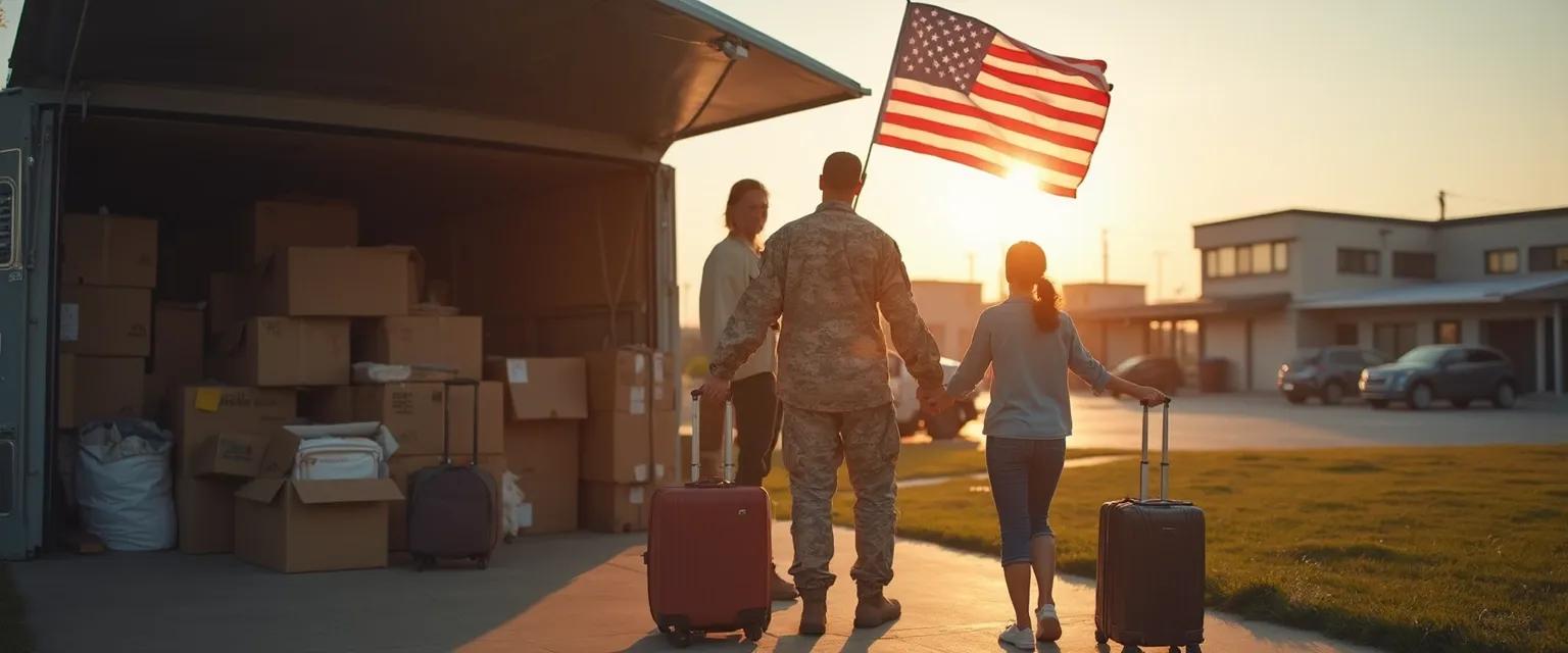 Military family receiving support after losing their home during base relocation