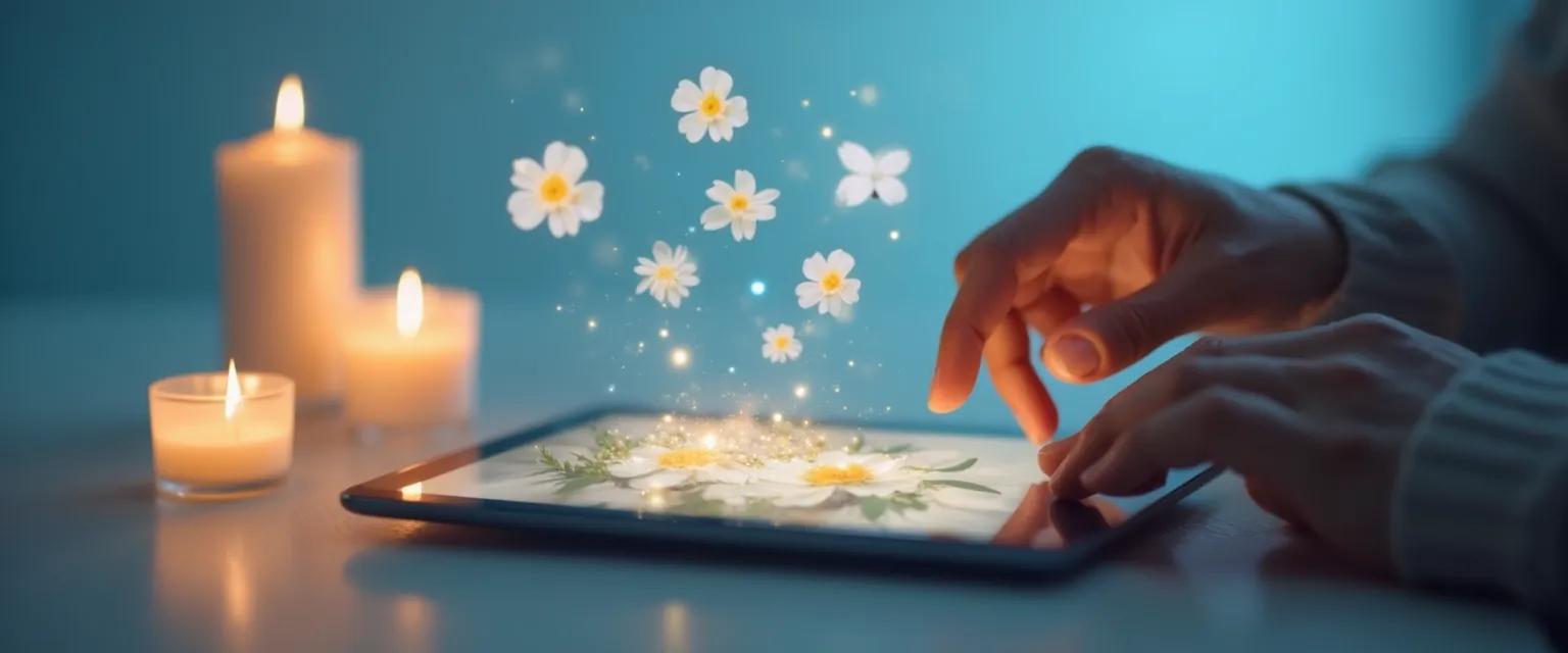 Grief share online memorial space showing photos and tributes for loved ones