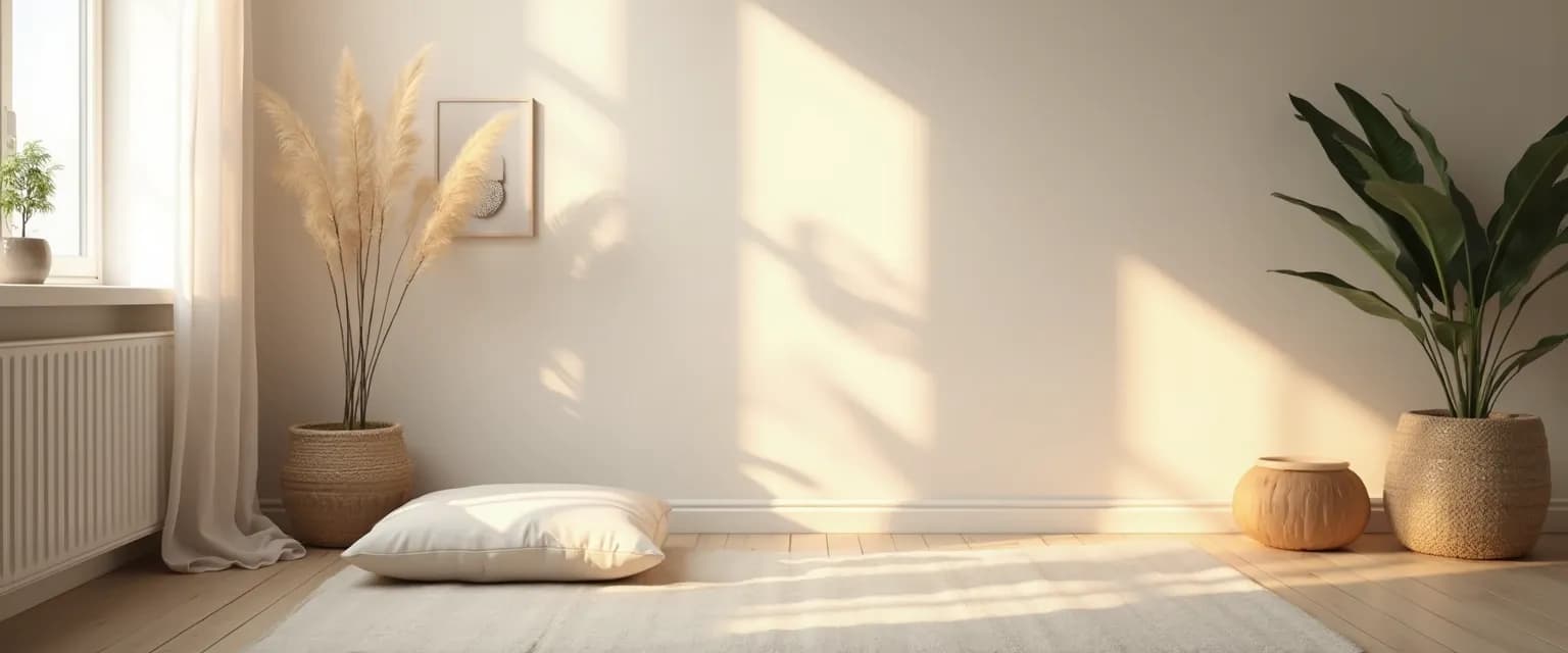 Peaceful home Re:Mind Studio space with natural light and comfortable seating for mindfulness practice