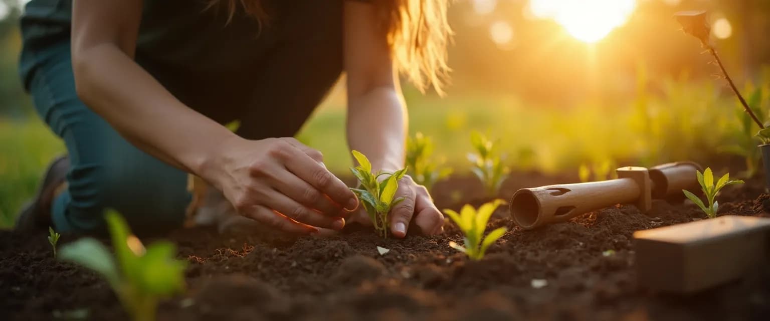 Person nurturing plants while going through a breakup healing process
