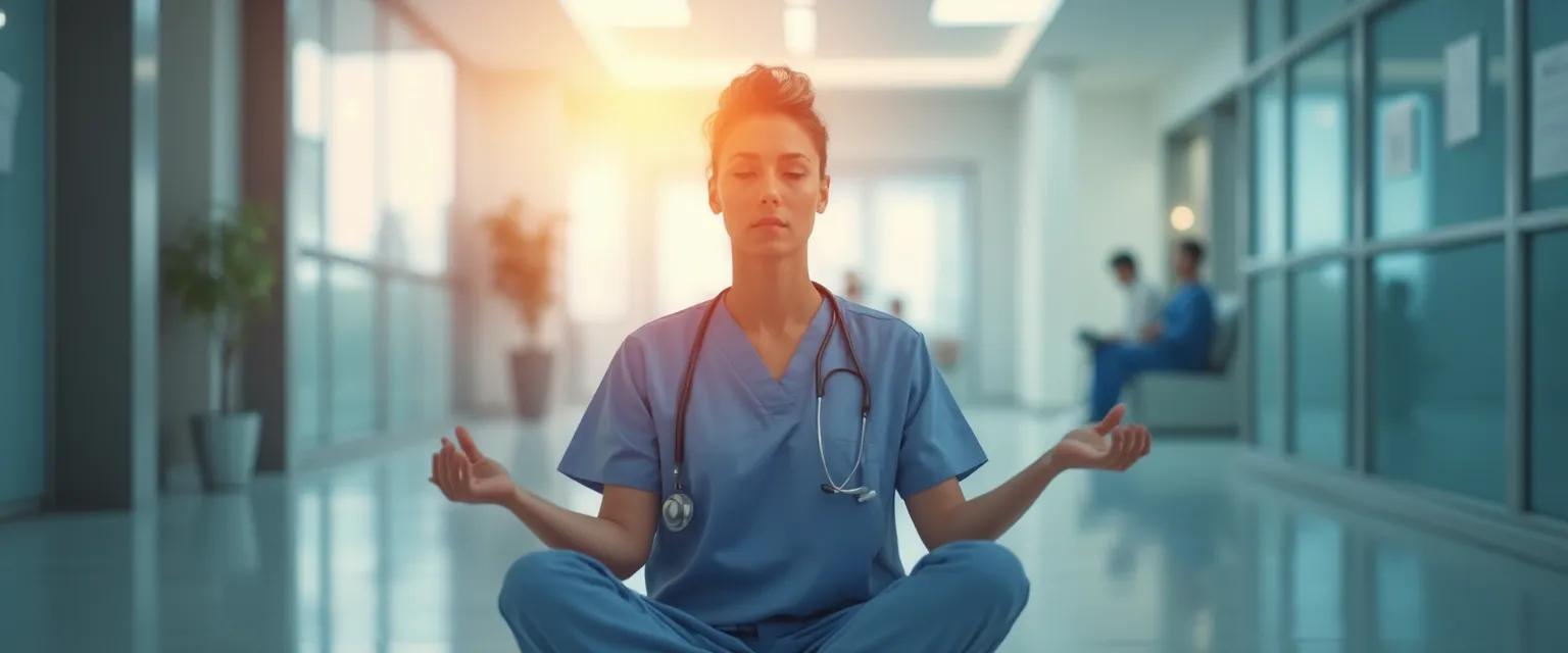 Healthcare professional practicing examples of self-awareness during patient consultation