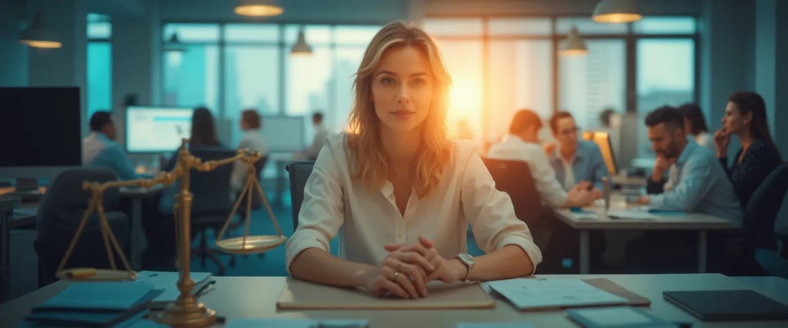 Professional using emotional intelligence self awareness self management social awareness and relationship management skills in workplace setting