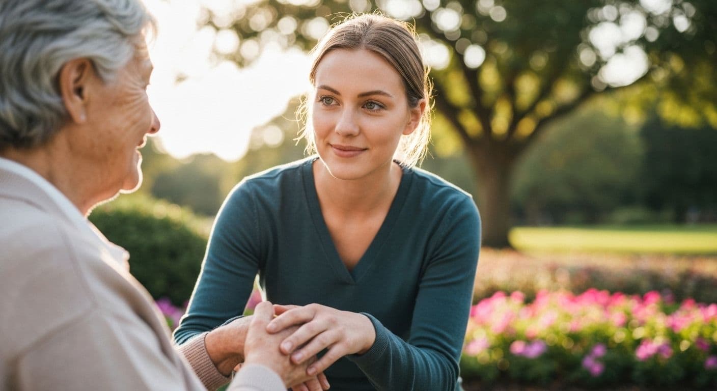 Thoughtful friend sympathy gift presented with care to support someone through grief