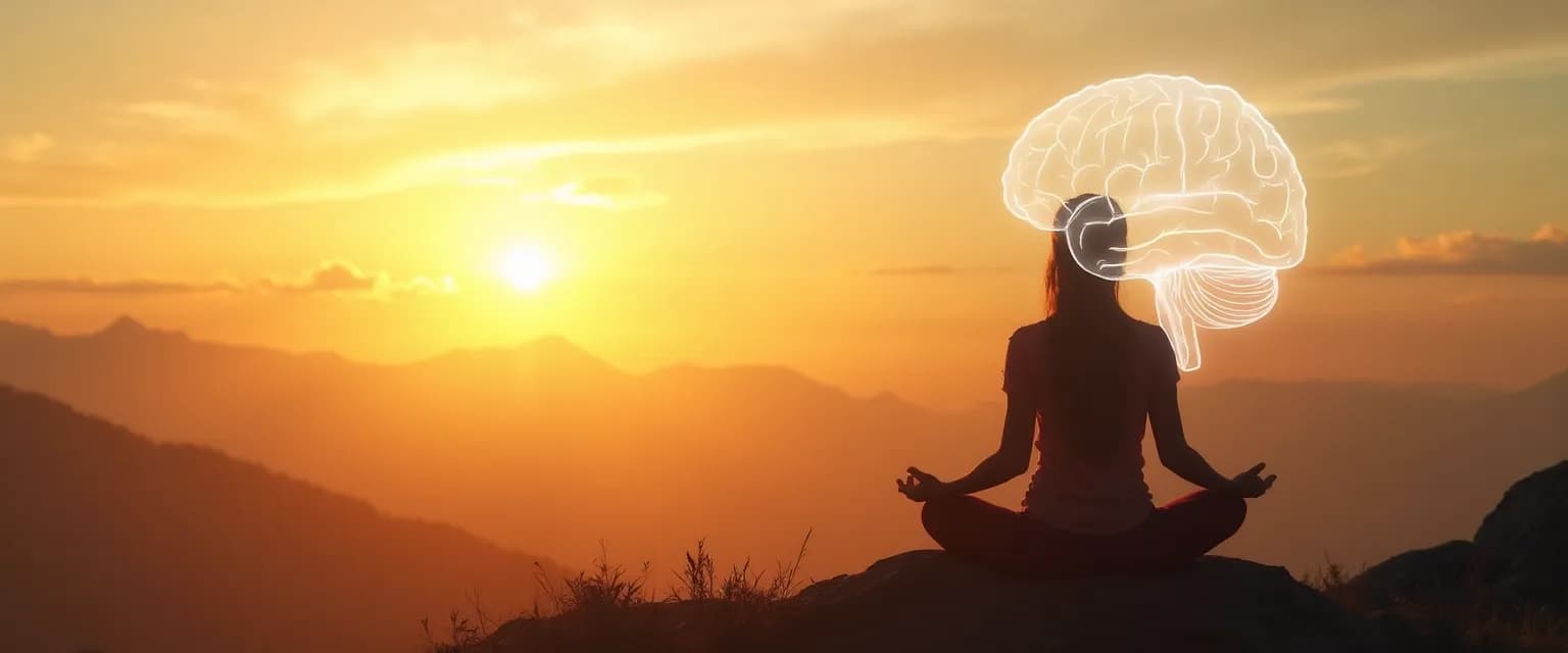 Person demonstrating matter over mind techniques for emotional regulation