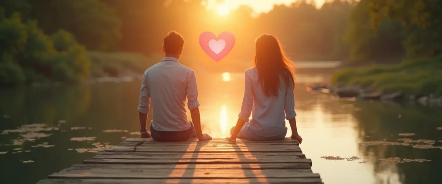 Couple using digital tools to reduce anxiety in their long-distance relationship