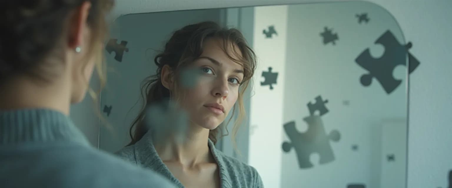 Self awareness for dummies guide showing a person discovering their blind spots