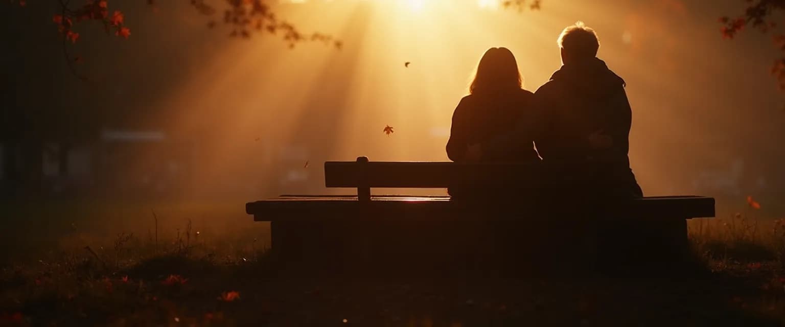 Person providing silent support to someone who has lost a loved one