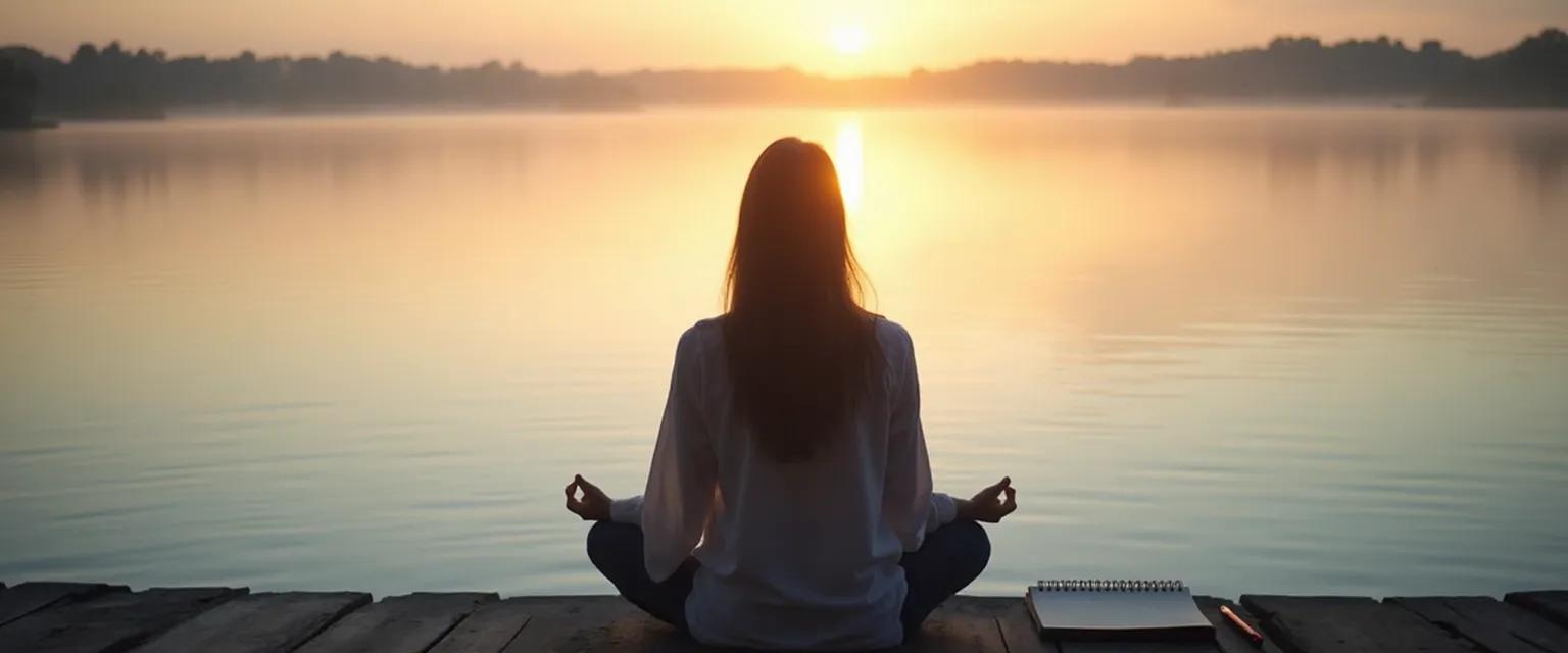 Person reflecting on daily questions to enhance the awareness of yourself