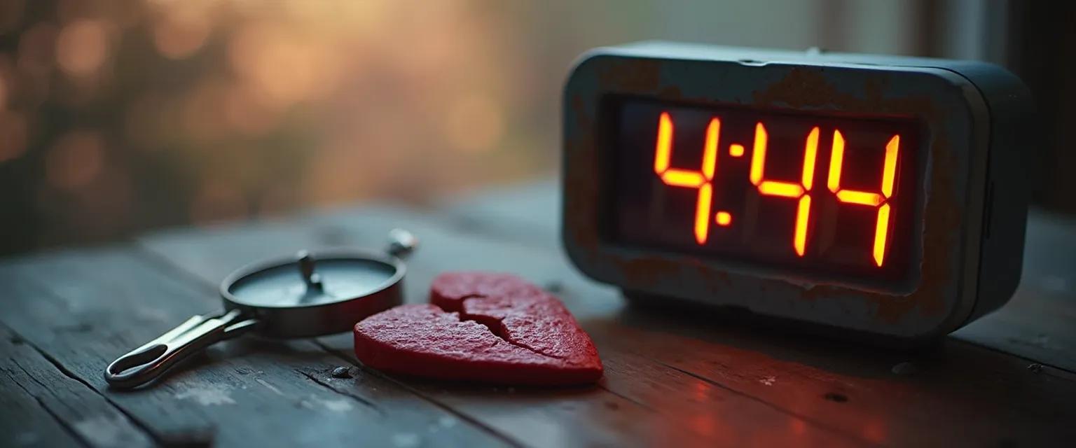 Person finding peace with seeing 444 after a breakup through balanced interpretation