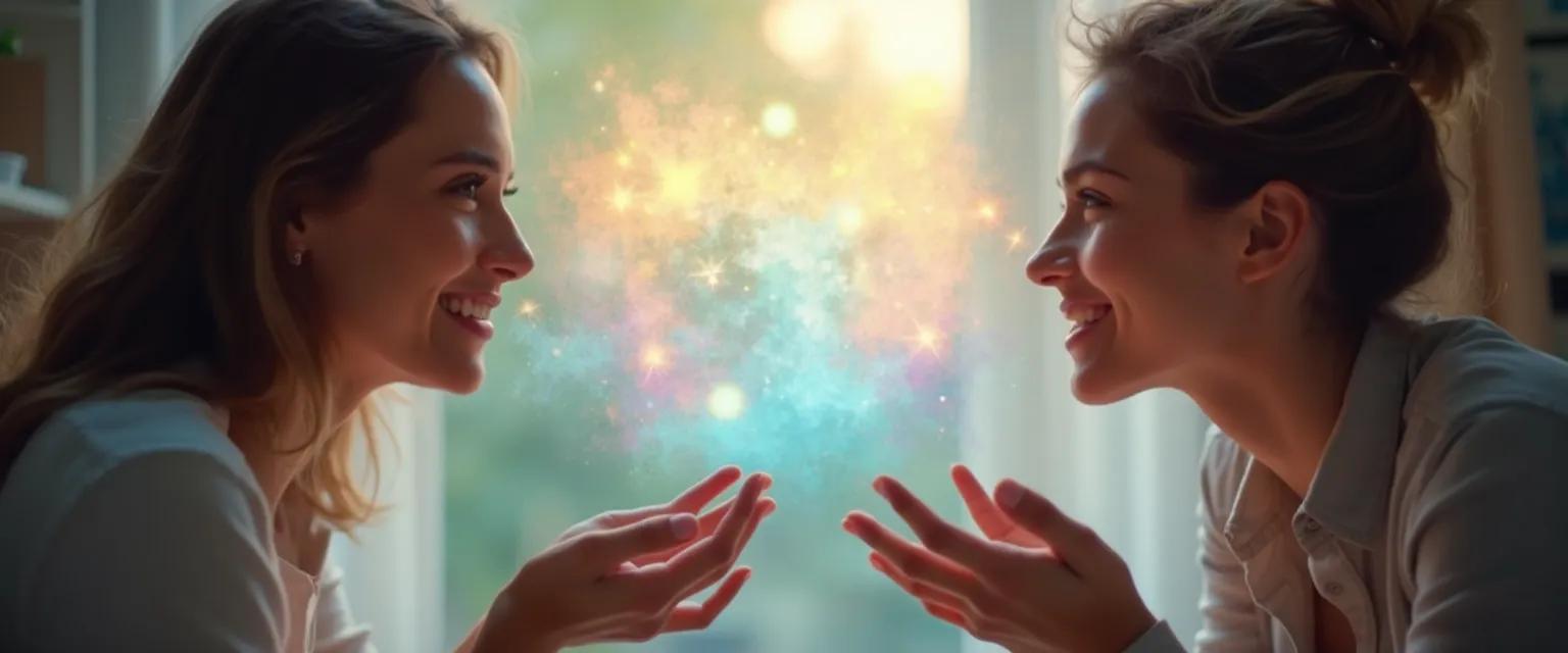 Person practicing emotional intelligence development techniques during everyday conversation