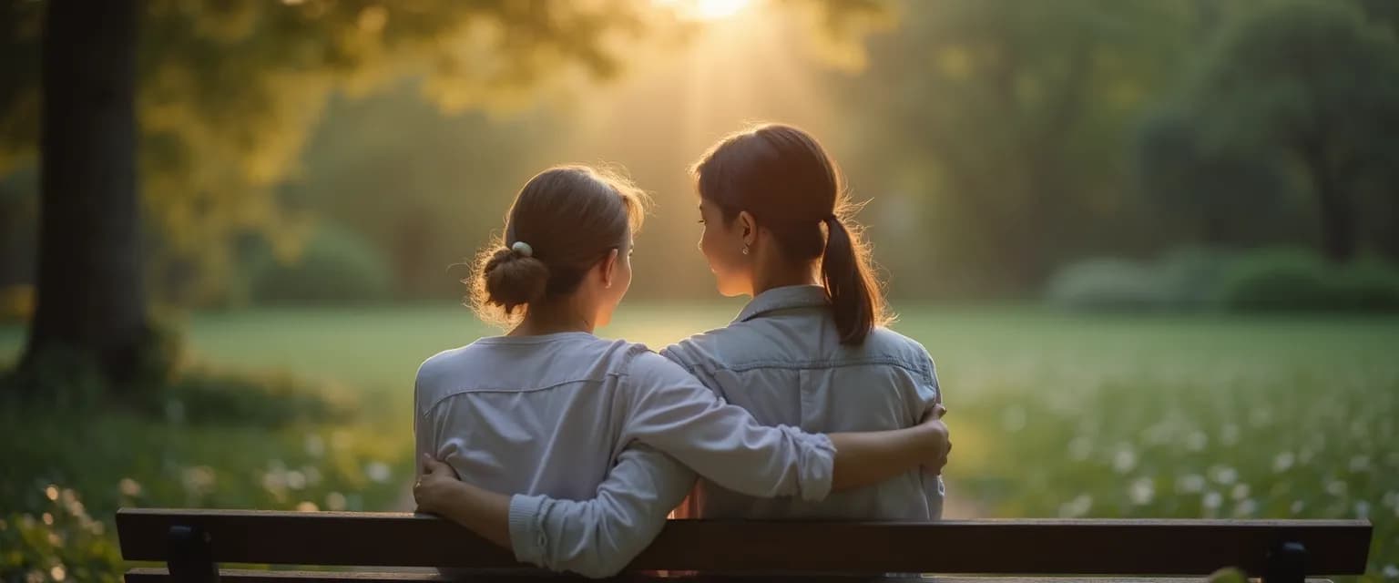 Person comforting someone who lost someone with meaningful supportive phrases