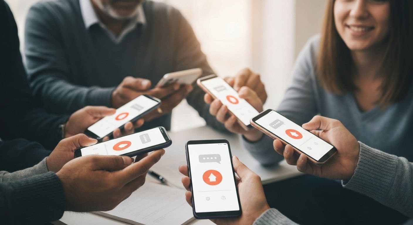 Person finding support through Reddit getting over a breakup communities on their phone