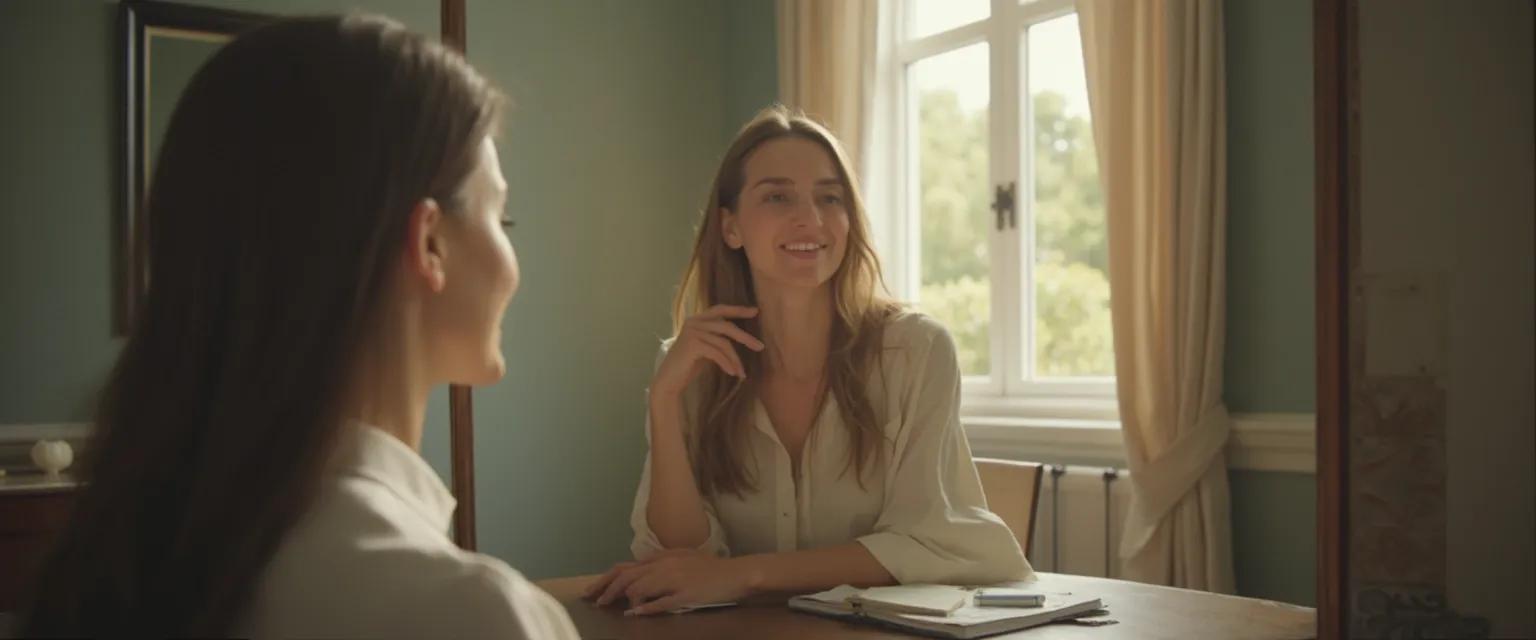 Leader practicing authentic leadership self-awareness through reflection techniques