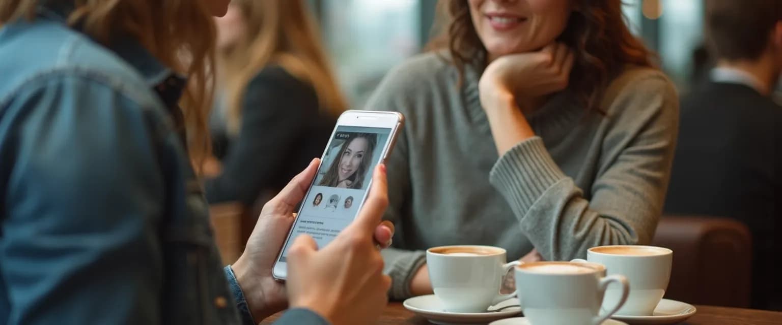 Person confidently using dating app on smartphone after dating again after a breakup