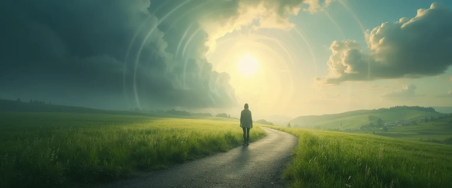 Person using mind your mind techniques to detect negative thought patterns with mental radar