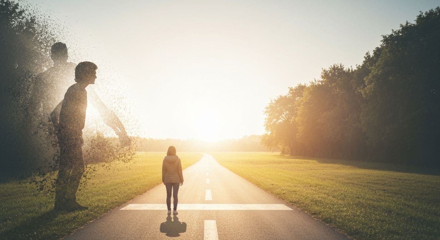 Person looking forward confidently representing steps to get over a breakup and stop comparing ex to new people