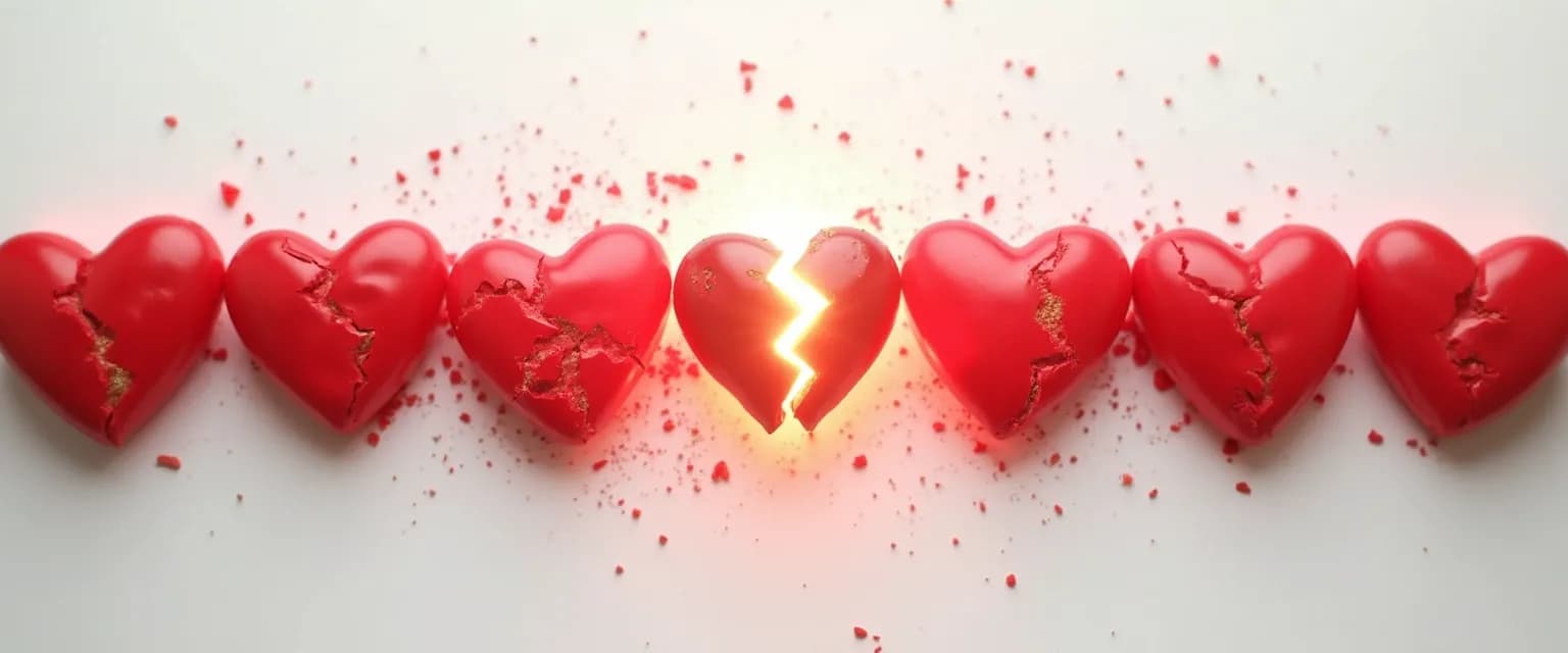 Person breaking free from the cycle of heartbreak after heartbreak