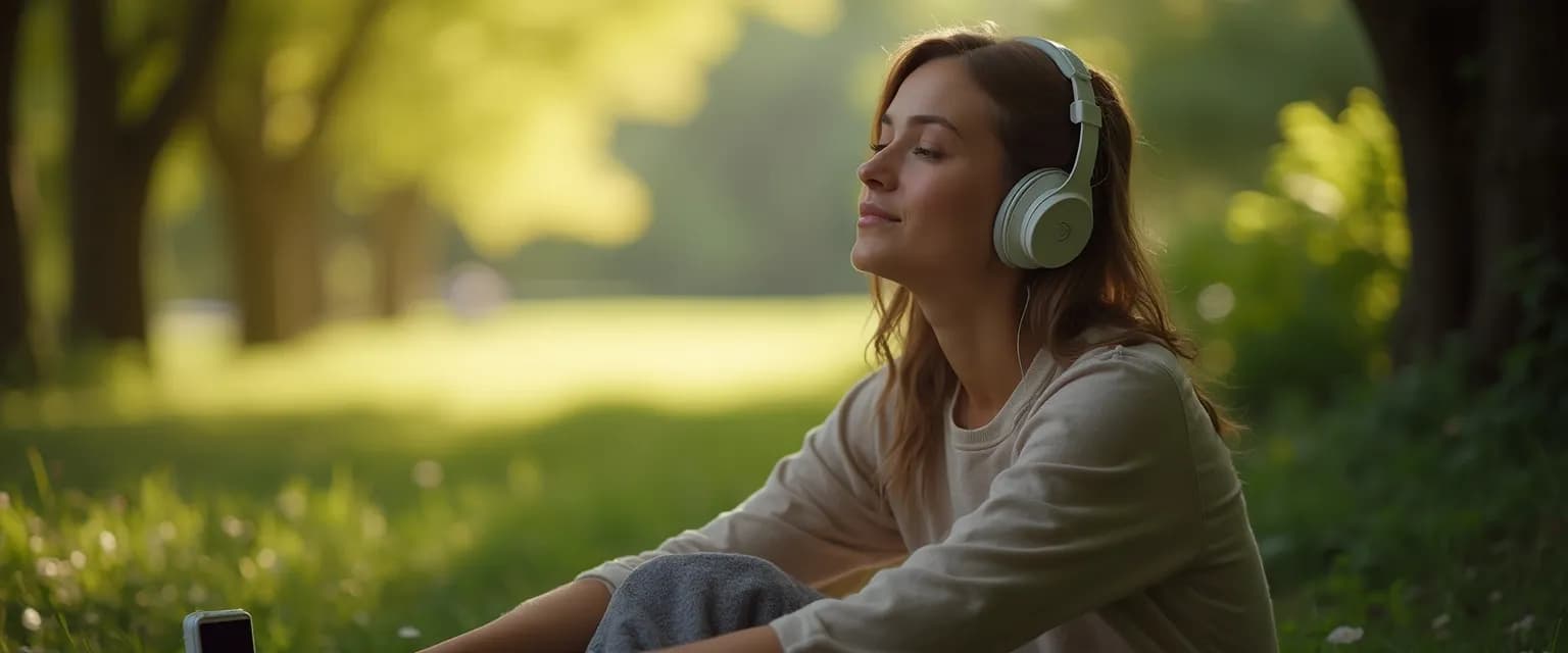 Person recording an audio grieving journal entry on smartphone