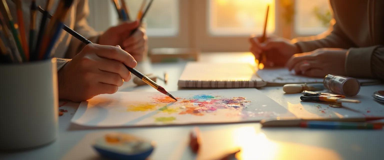 Artist practicing daily rituals for confidence in artistic expression