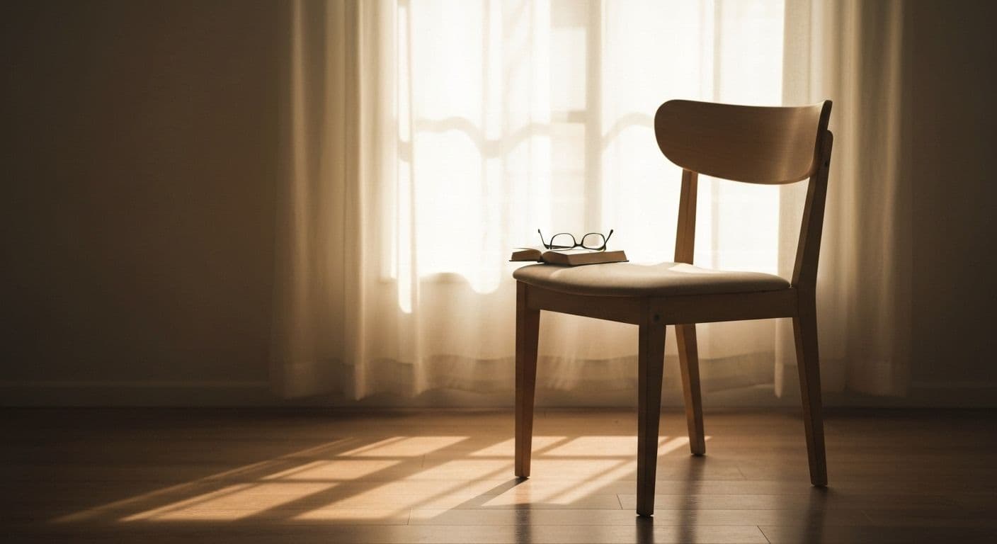 Two people sitting quietly together showing what to say to someone who lost a grandparent through supportive silence