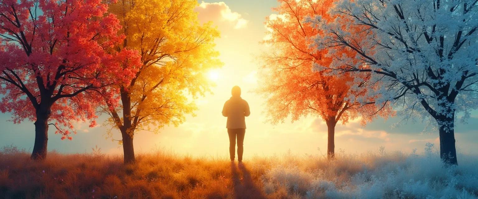 The four seasons of love and heartbreak cycle diagram showing how to maintain personal identity