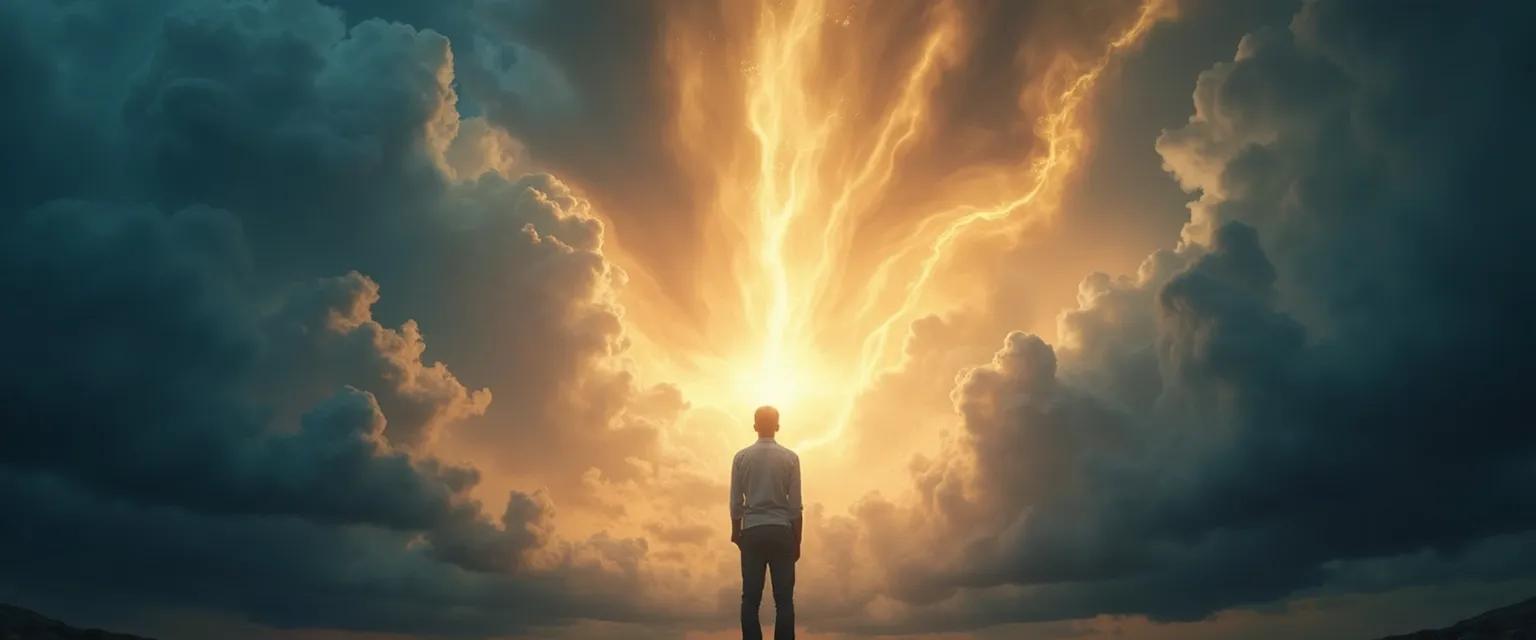 Person transforming anxiety into emotional intelligence superpowers through mindfulness techniques