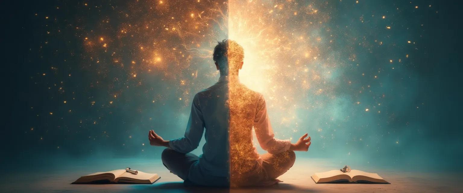 Person practicing self-awareness exercises to transform self-consciousness