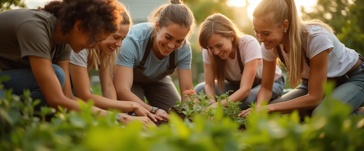 Person gaining confidence through community involvement in volunteer activities
