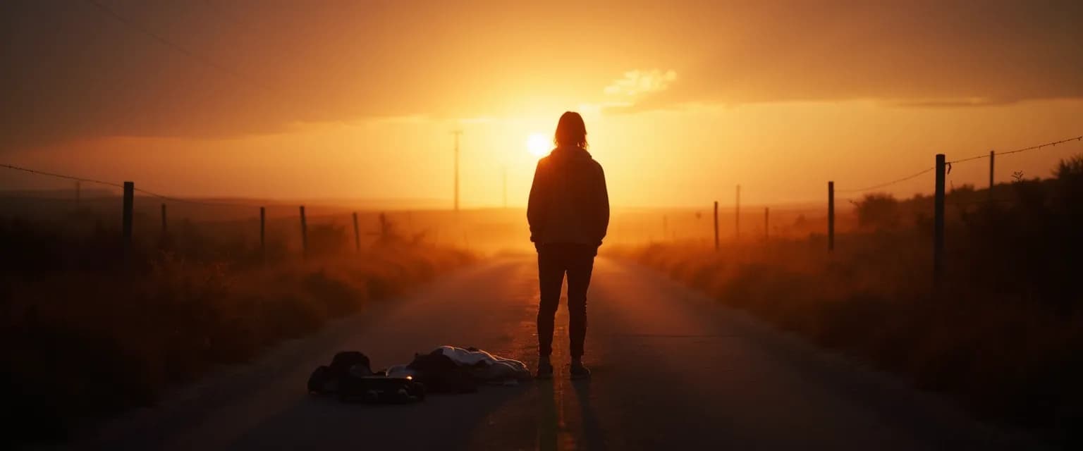 Person rebuilding identity after experiencing a sad breakup