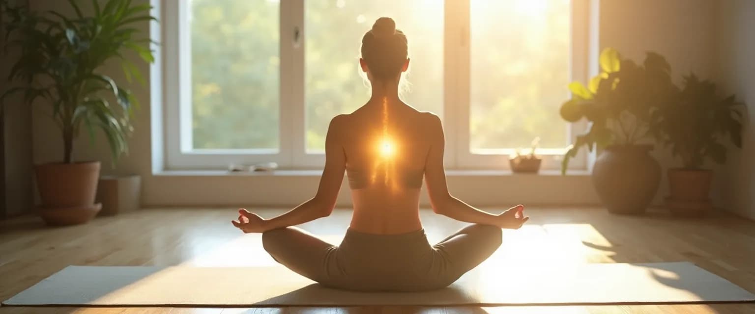 Person practicing body mind awareness exercises at desk in 10-minute break