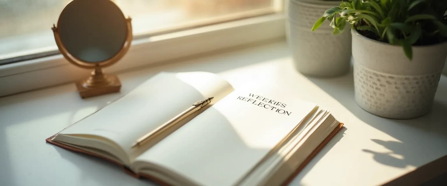 Person reflecting on feedback to improve self-awareness through structured weekly practice