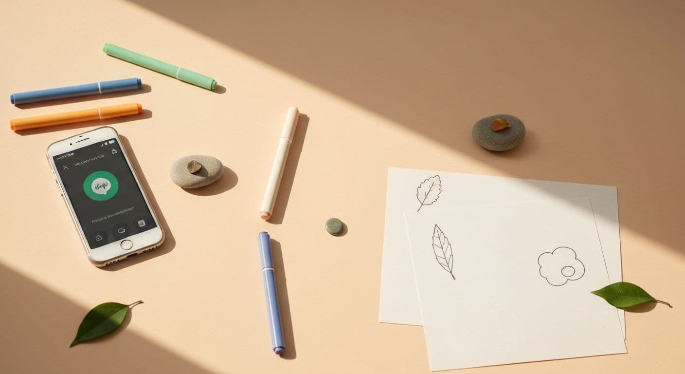 Simple alternatives to the mindfulness journal including phone with voice recording, photos, and single-word tracking