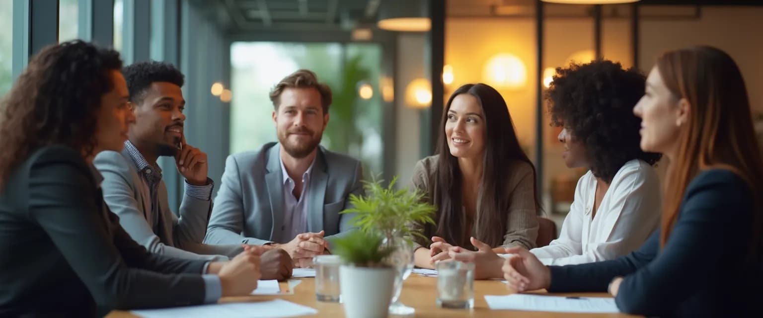 Leader demonstrating self-awareness leadership examples in a team meeting